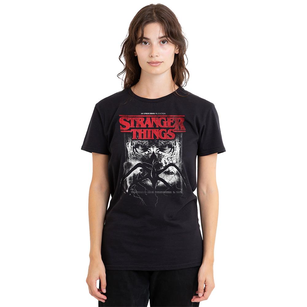 Black - Lifestyle - Stranger Things 5 Womens-Ladies Vecna & Mindflayer Poster T-Shirt