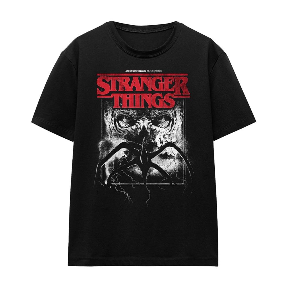 Black - Front - Stranger Things 5 Womens-Ladies Vecna & Mindflayer Poster T-Shirt