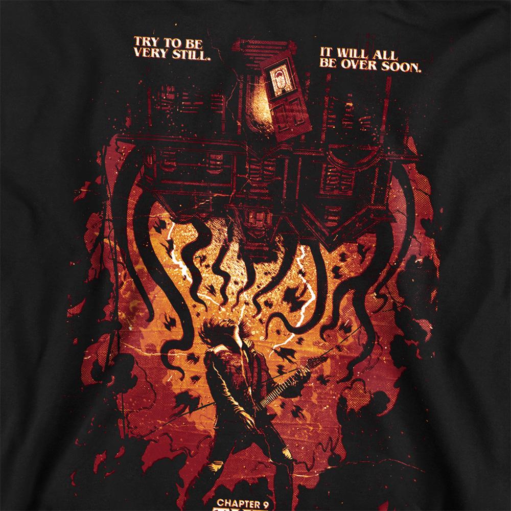 Black - Side - Stranger Things Unisex Adult Eddie Munson Poster Sweatshirt