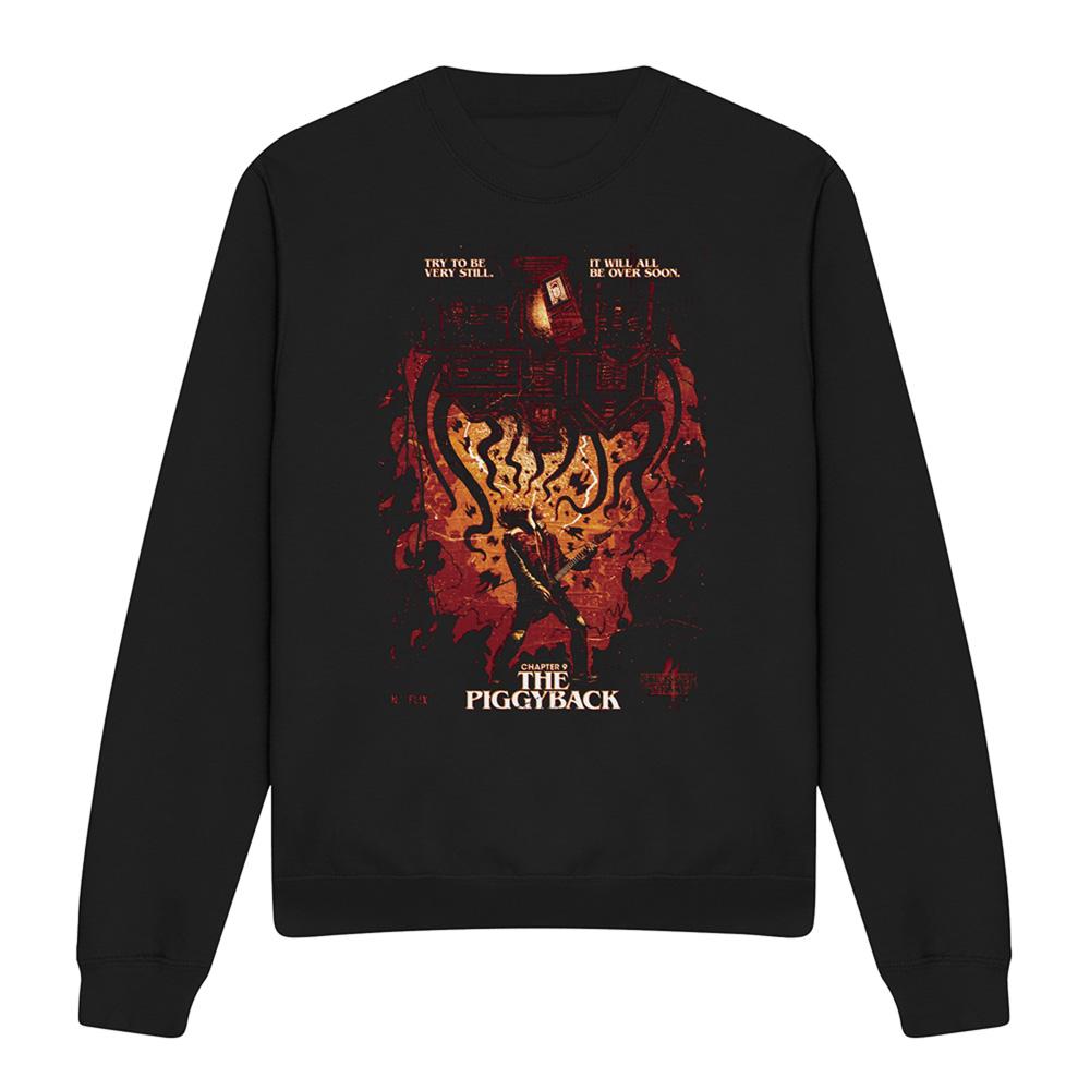 Black - Front - Stranger Things Unisex Adult Eddie Munson Poster Sweatshirt