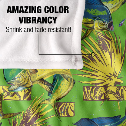 Green - Lifestyle - JQ Licensing Dorado Fishing Tiki 2 Silky Soft Touch Blanket