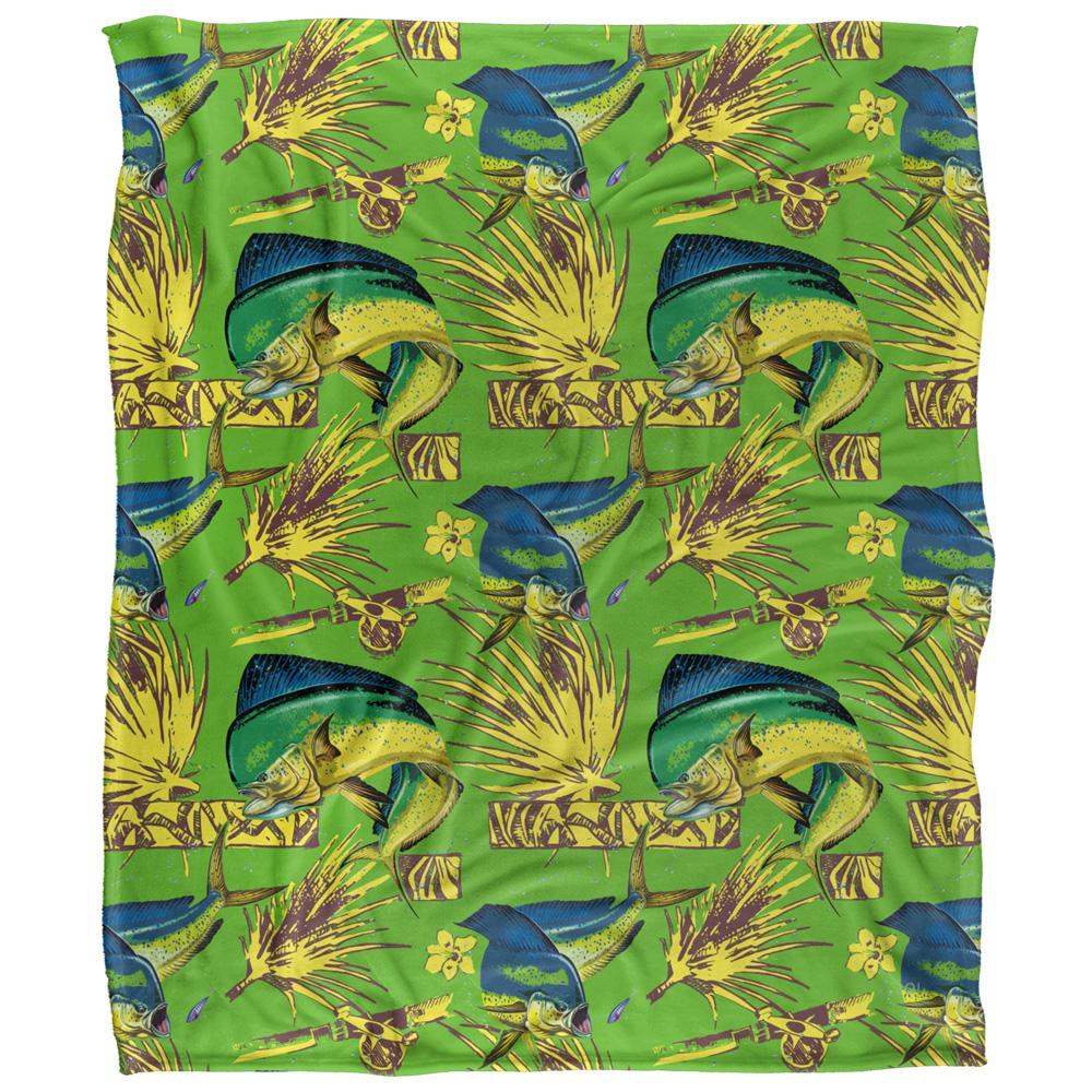 Green - Front - JQ Licensing Dorado Fishing Tiki 2 Silky Soft Touch Blanket