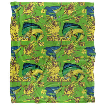 Green - Front - JQ Licensing Dorado Fishing Tiki 2 Silky Soft Touch Blanket