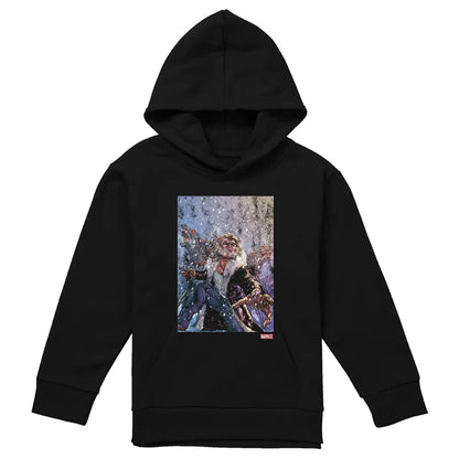 Black - Front - X-Men Childrens-Kids Dogs Pull Over Hoodie