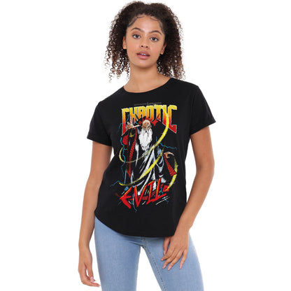 Black - Side - Dungeons & Dragons Womens-Ladies Chaotic T-Shirt