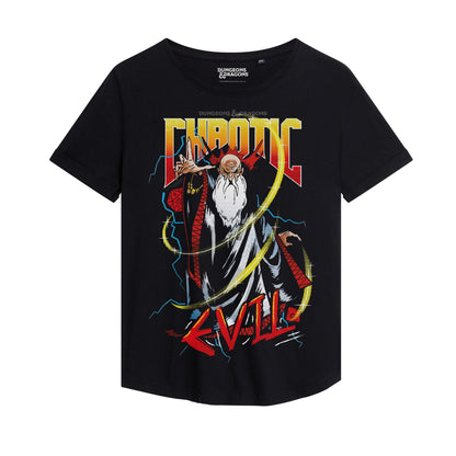 Black - Front - Dungeons & Dragons Womens-Ladies Chaotic T-Shirt