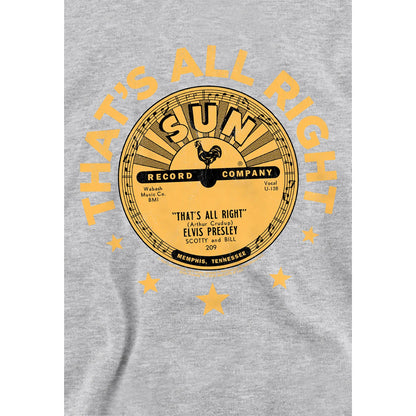 Athletic Heather - Side - Sun Records Childrens-Kids Elvis Presley Thats All Right Youth Heather Hoodie