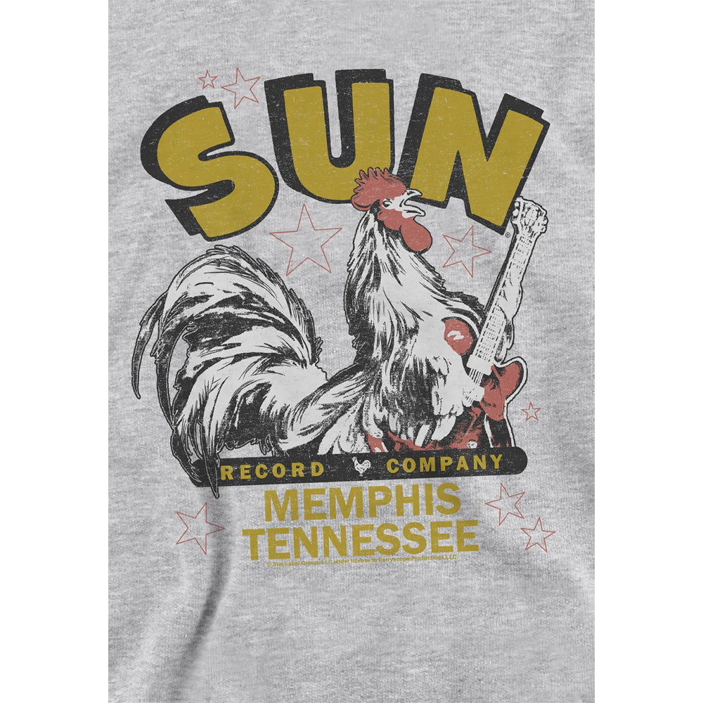 Athletic Heather - Side - Sun Records Childrens-Kids Rockabilly Rooster Heather Hoodie