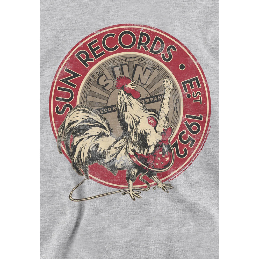 Athletic Heather - Side - Sun Records Childrens-Kids Rooster Est 1952 Heather Hoodie