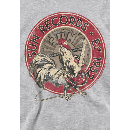 Athletic Heather - Side - Sun Records Childrens-Kids Rooster Est 1952 Heather Hoodie