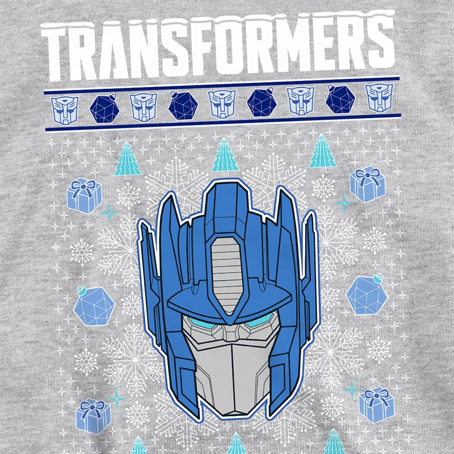 Athletic Heather - Side - Transformers Childrens-Kids Optimus Prime Heather Christmas Hoodie