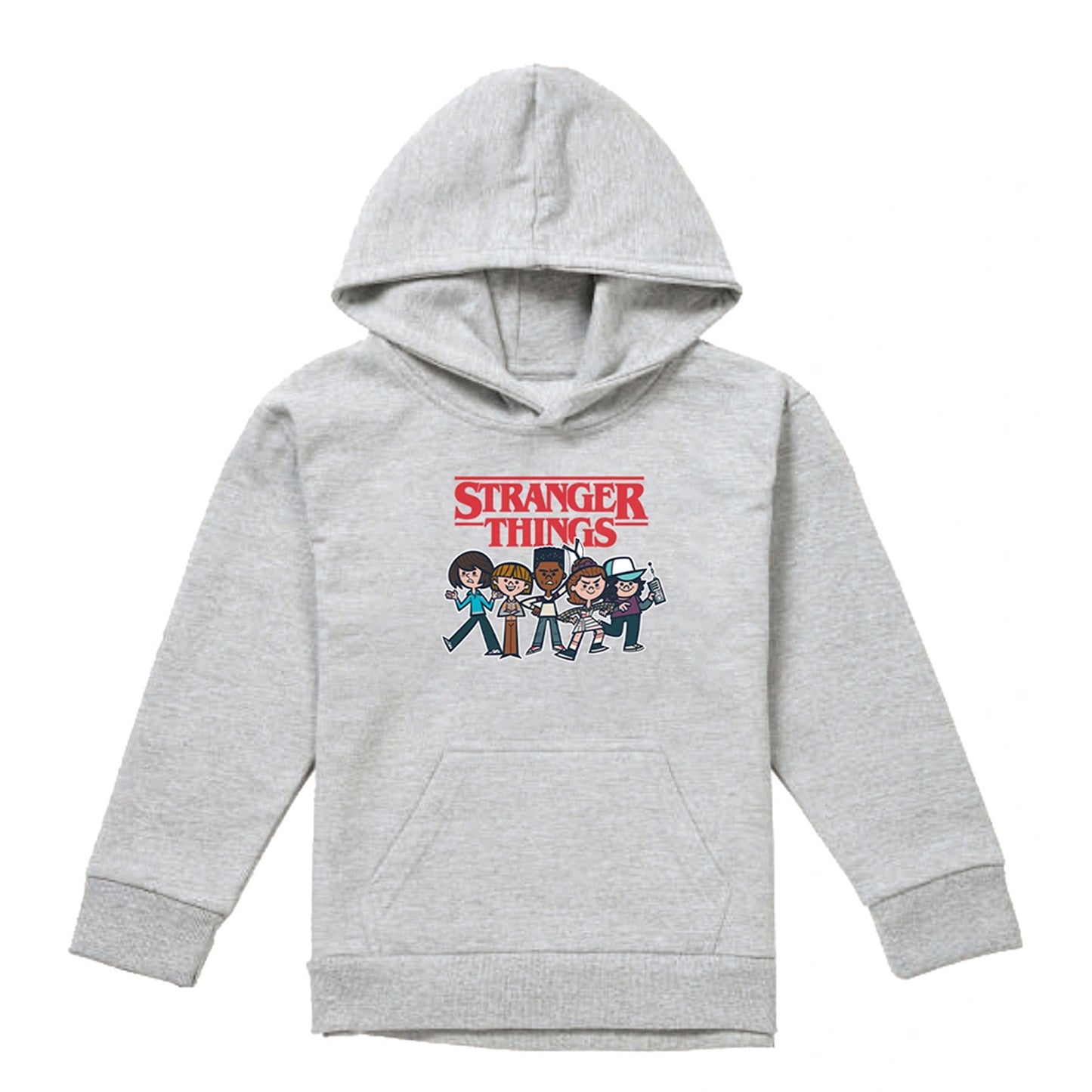 Athletic Heather - Front - Stranger Things Childrens-Kids Cartoon Hoodie