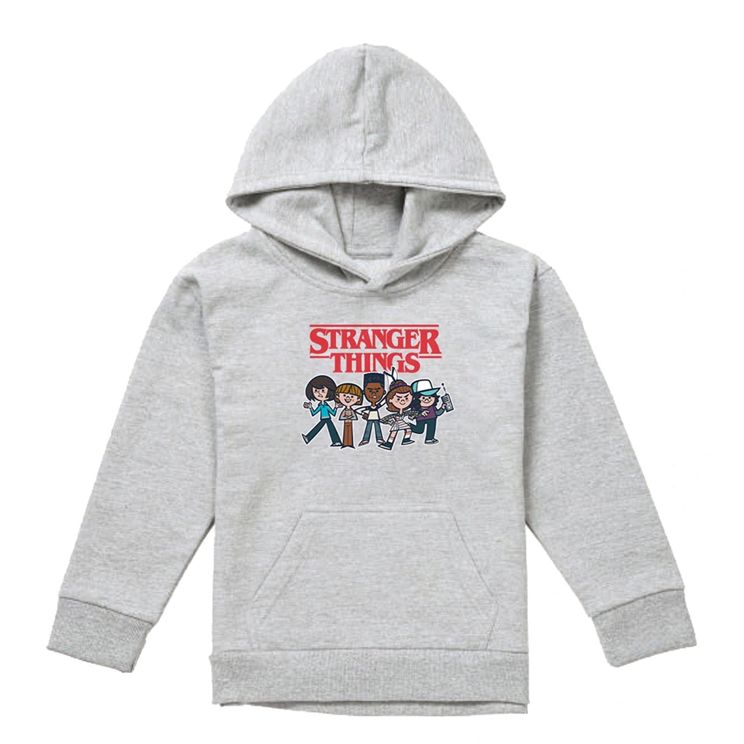 Athletic Heather - Front - Stranger Things Childrens-Kids Cartoon Hoodie
