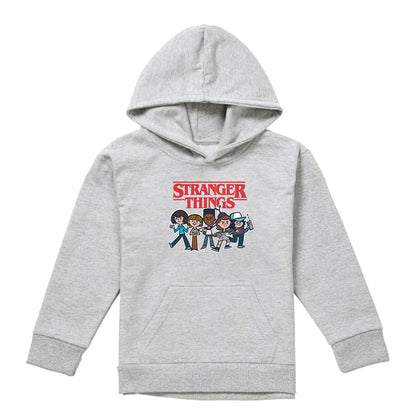 Athletic Heather - Front - Stranger Things Childrens-Kids Cartoon Hoodie