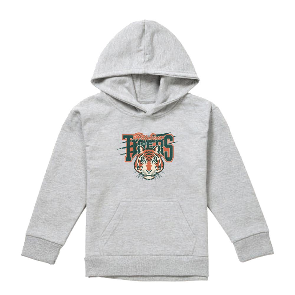 Athletic Heather - Front - Stranger Things Childrens-Kids Hawkins Tigers Scratch Heather Hoodie