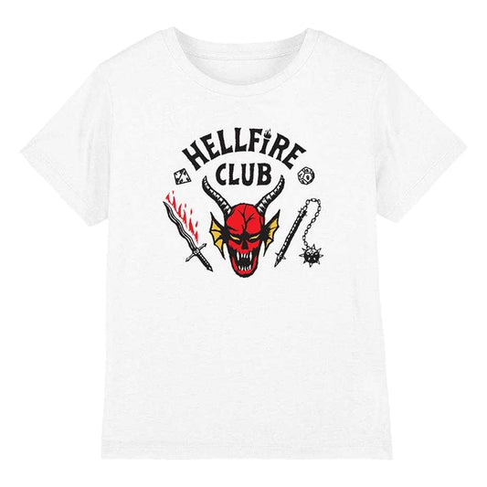 White - Front - Stranger Things Unisex Adult Hellfire Club T-Shirt