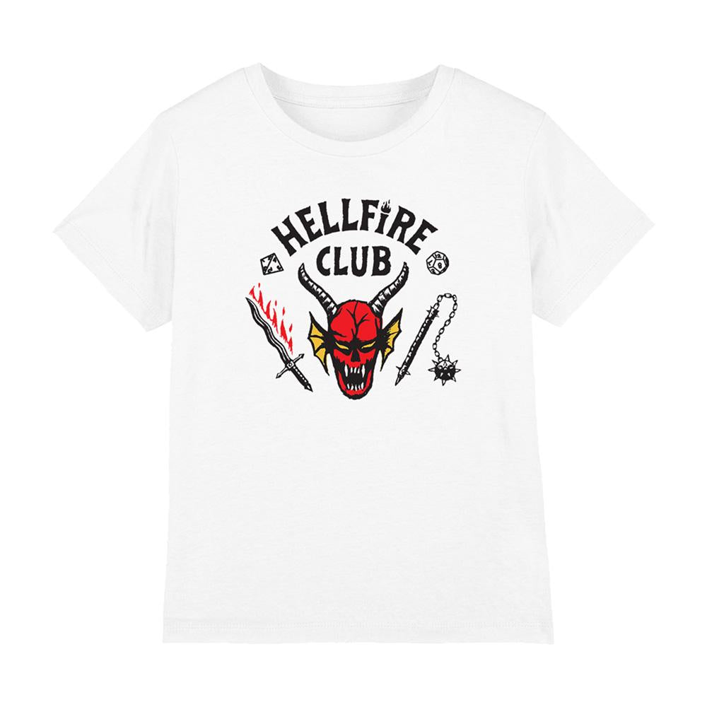 Athletic Heather - Back - Stranger Things Childrens-Kids Hellfire Club Inverted T-Shirt