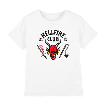 Athletic Heather - Back - Stranger Things Childrens-Kids Hellfire Club Inverted T-Shirt