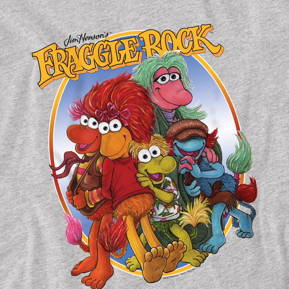 Athletic Heather - Side - Fraggle Rock Unisex Adult Group Hug Heather T-Shirt