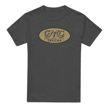Charcoal - Front - GMC Unisex Adult Oval Logo Vintage T-Shirt