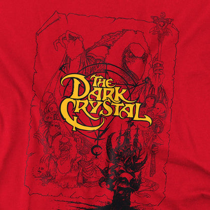 Red - Side - Dark Crystal Unisex Adult Line Art T-Shirt