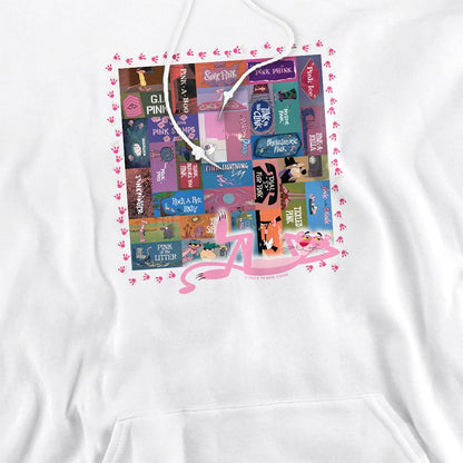 White - Side - Pink Panther Unisex Adult Titles Hoodie