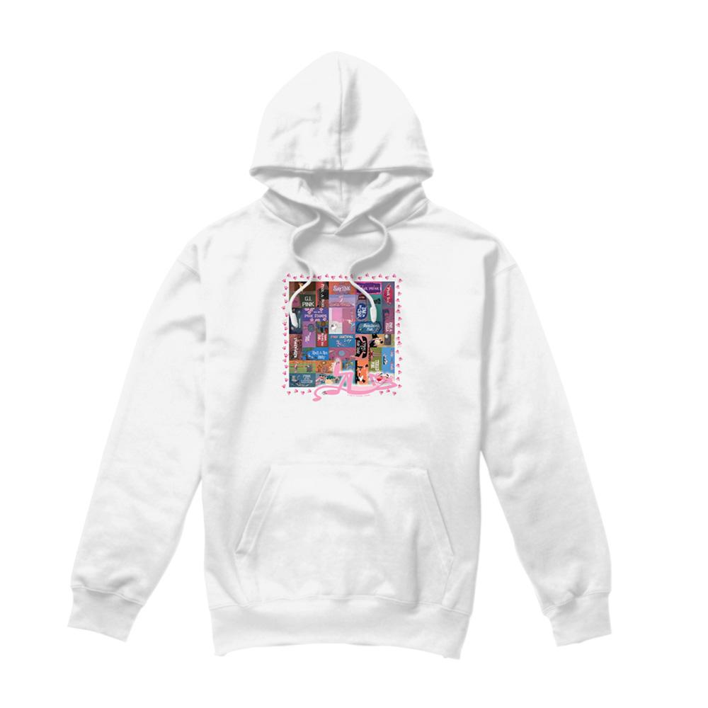 White - Front - Pink Panther Unisex Adult Titles Hoodie