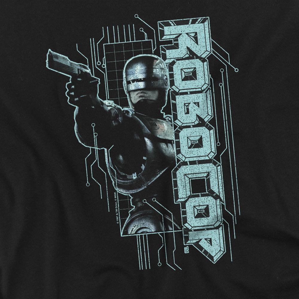 Black - Side - Robocop Unisex Adult Murphy Split T-Shirt