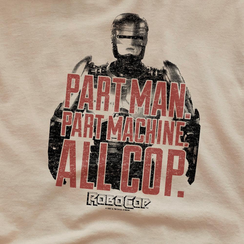 Sand - Side - Robocop Unisex Adult Tagline Vintage T-Shirt