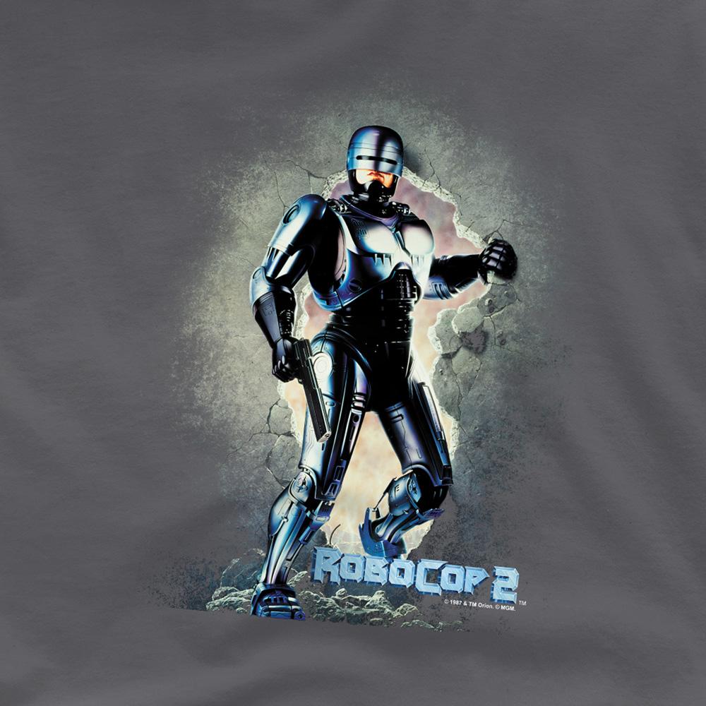 Charcoal - Side - Robocop Unisex Adult Break On Through T-Shirt