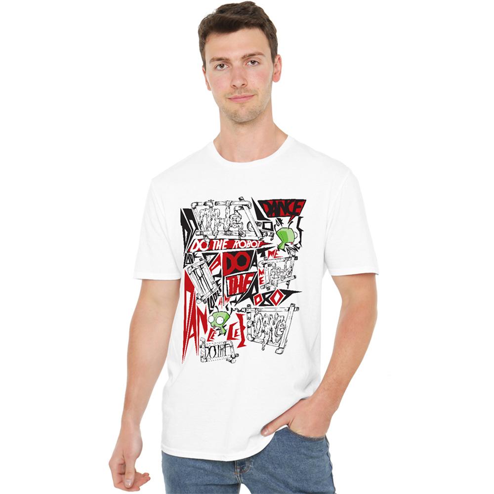 White - Back - Invader Zim Unisex Adult Do The Robot Gir T-Shirt