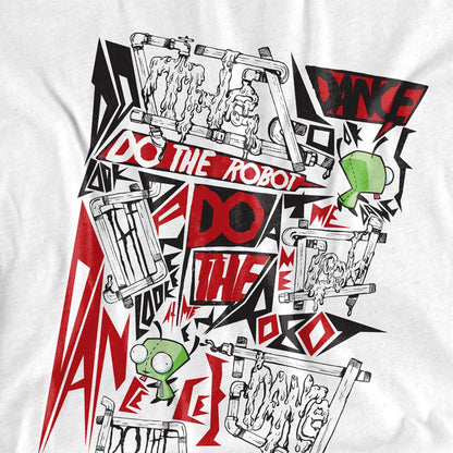 White - Side - Invader Zim Unisex Adult Do The Robot Gir T-Shirt