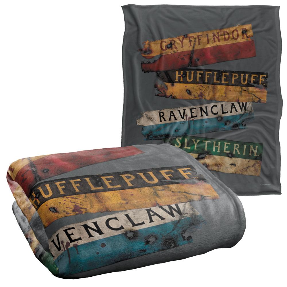 Multicoloured - Back - Harry Potter Silky Banner Supersoft Blanket