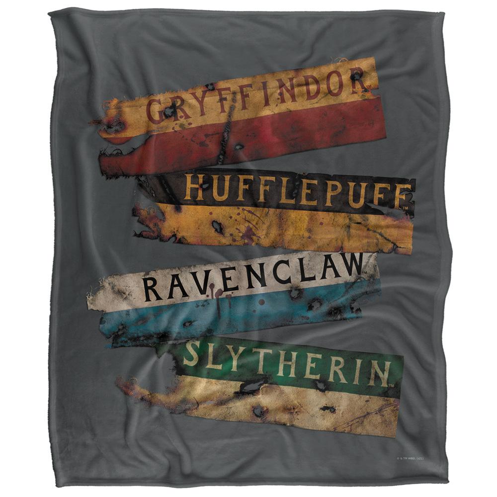 Multicoloured - Front - Harry Potter Silky Banner Supersoft Blanket