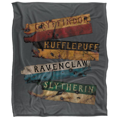 Multicoloured - Front - Harry Potter Silky Banner Supersoft Blanket