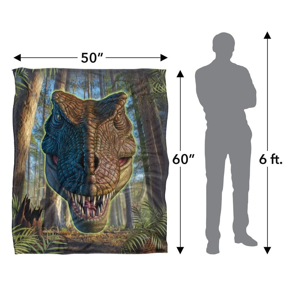 Multicoloured - Pack Shot - JQ Licensing Jlo Silky Dinosaur Supersoft Blanket