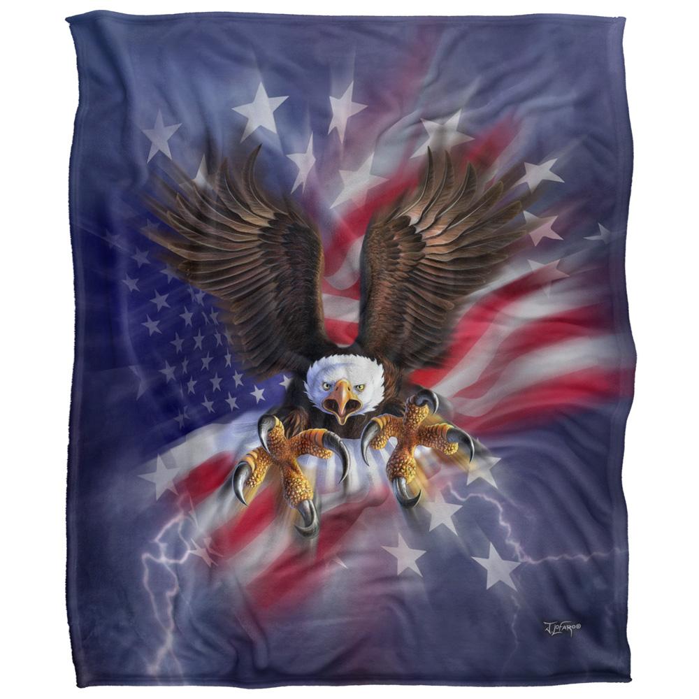 Multicoloured - Front - JQ Licensing American Silky Eagle Supersoft Blanket