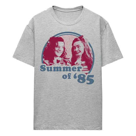 Athletic - Front - Stranger Things Womens-Ladies Summer Of 85 Eleven & Max Heather T-Shirt
