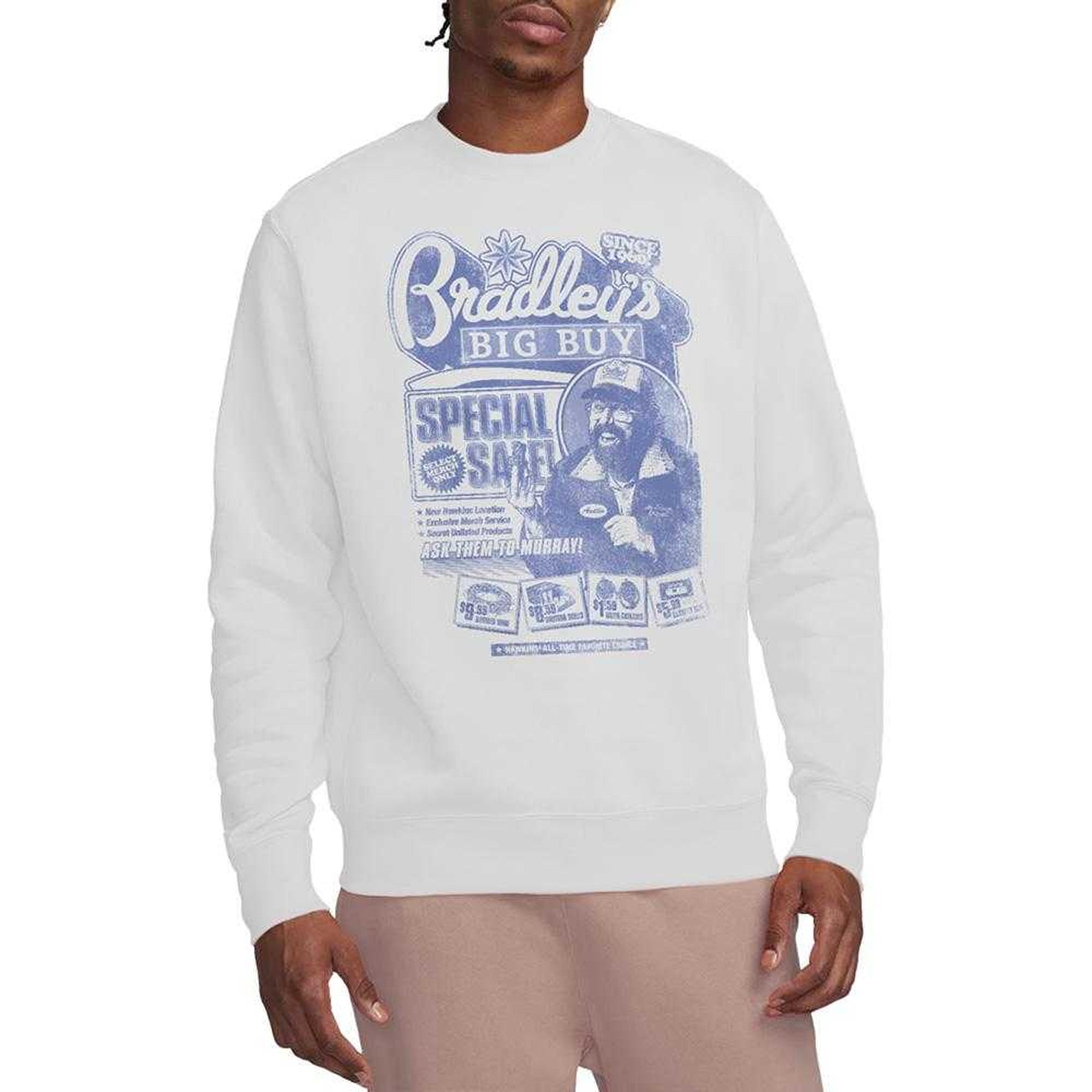 White - Lifestyle - Stranger Things Unisex Adult Bradley´s Big Buy Advert Sweatshirt