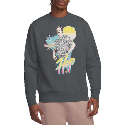 Charcoal - Lifestyle - Stranger Things Unisex Adult Jim Hopper 80s Sweatshirt