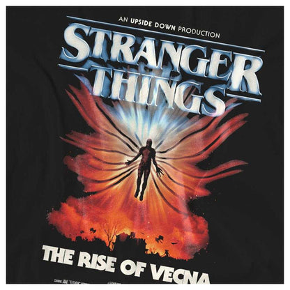 Black - Side - Stranger Things 5 Womens-Ladies Rise Of Vecna Poster T-Shirt