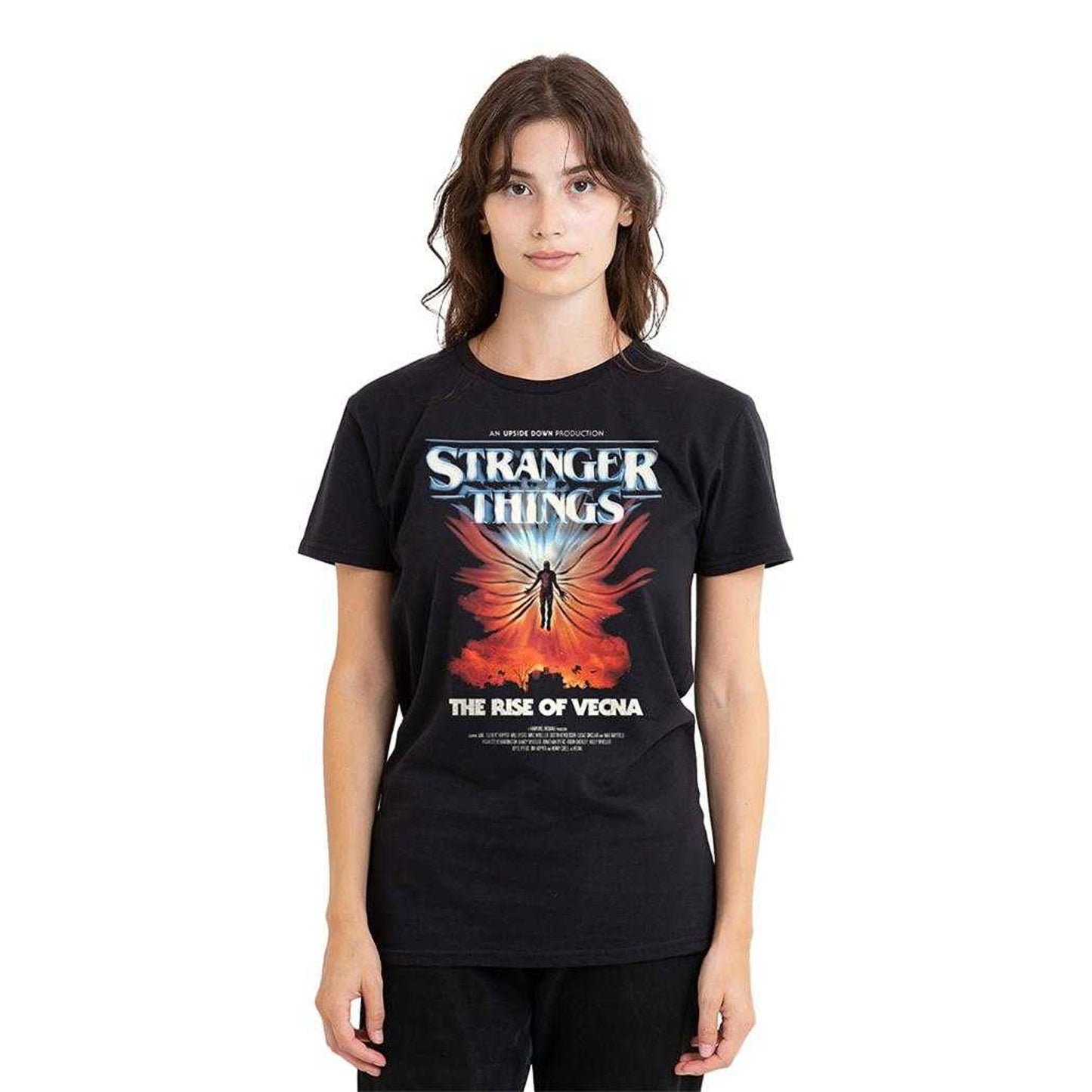 Black - Lifestyle - Stranger Things 5 Womens-Ladies Rise Of Vecna Poster T-Shirt