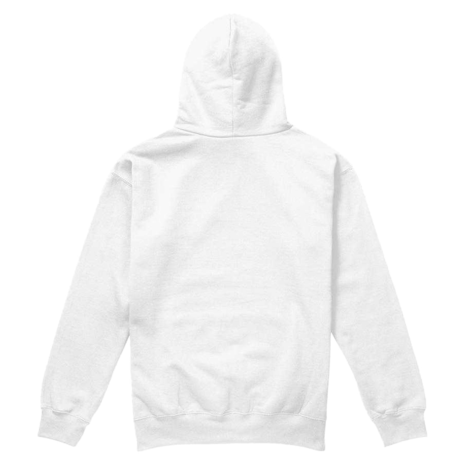 White - Back - Stranger Things Unisex Adult Punk Logo Hoodie
