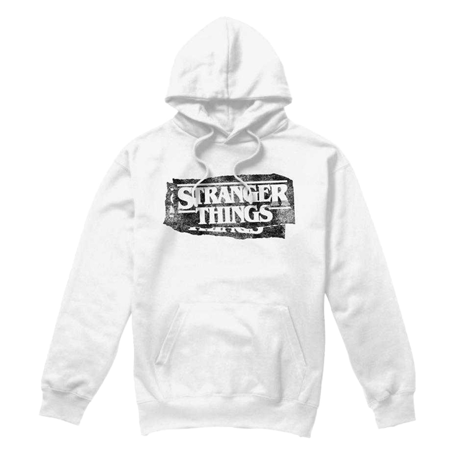 White - Front - Stranger Things Unisex Adult Punk Logo Hoodie