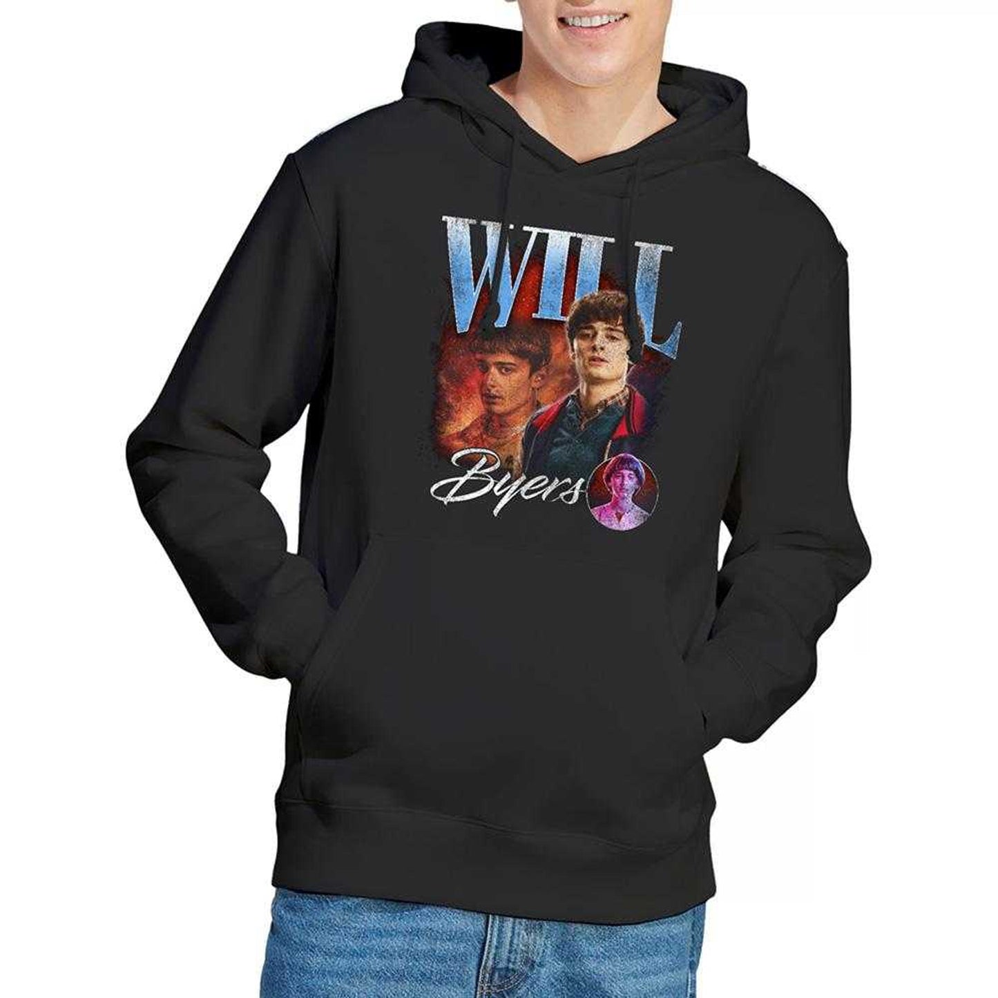 Black - Lifestyle - Stranger Things Unisex Adult Will Homage Hoodie