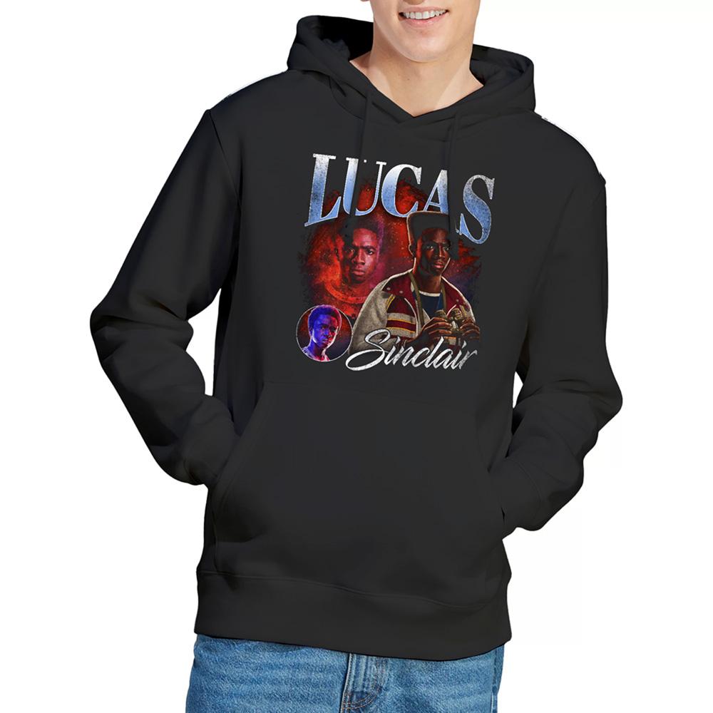 Black - Lifestyle - Stranger Things Unisex Adult Lucas Homage Hoodie
