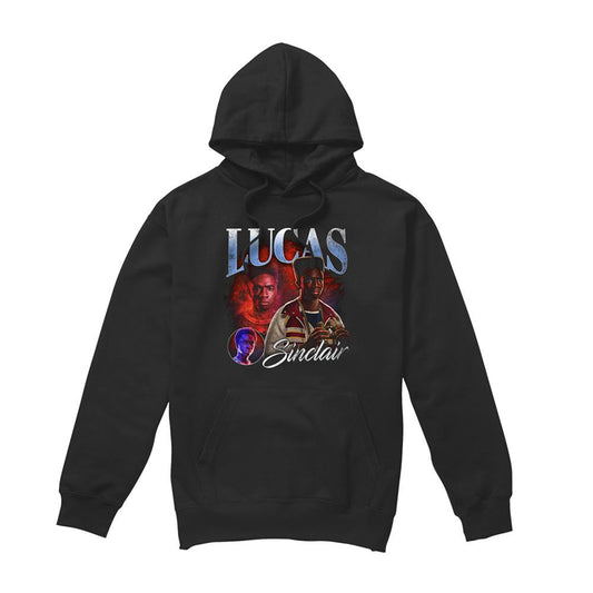 Black - Front - Stranger Things Unisex Adult Lucas Homage Hoodie