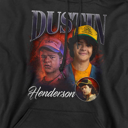 Black - Side - Stranger Things Unisex Adult Dustin Homage Hoodie