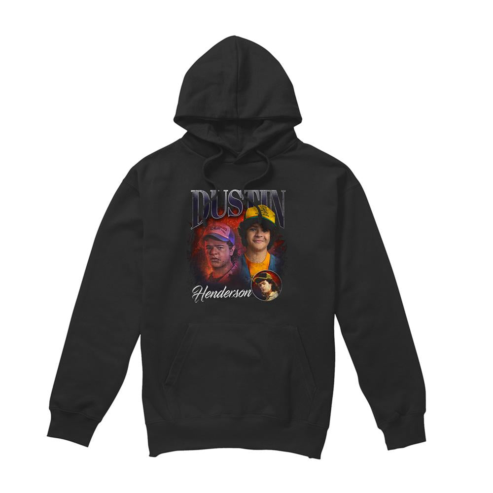 Black - Front - Stranger Things Unisex Adult Dustin Homage Hoodie