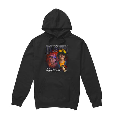 Black - Front - Stranger Things Unisex Adult Dustin Homage Hoodie